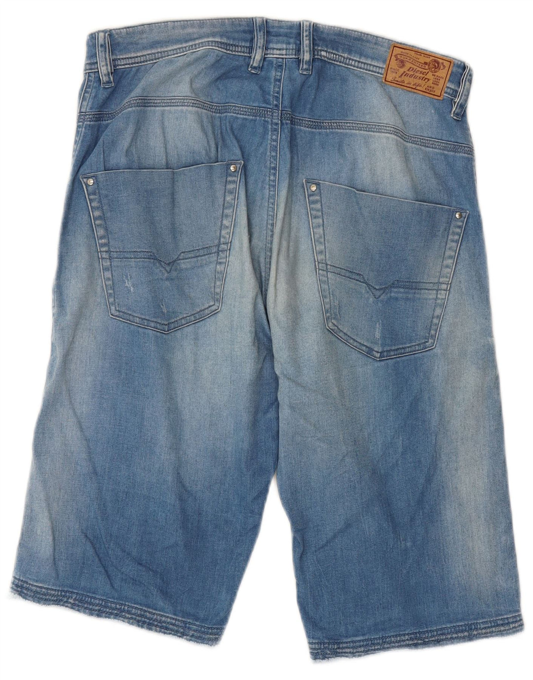 Shorts jeans feminino DIESEL UK 16 grande W32 azul