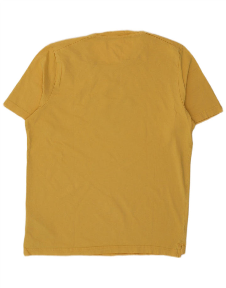 Puma Mens Graphic T-Shirt Top Grande Algodão Amarelo