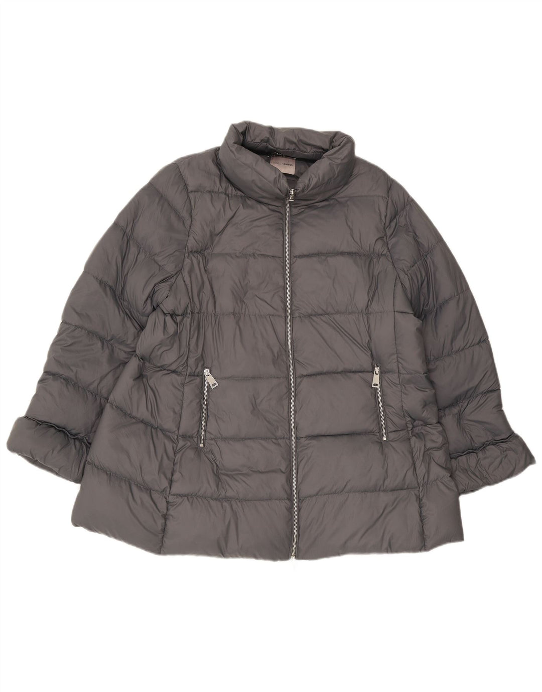 Jaqueta acolchoada feminina Fiorella Rubino UK 18 XL cinza poliamida