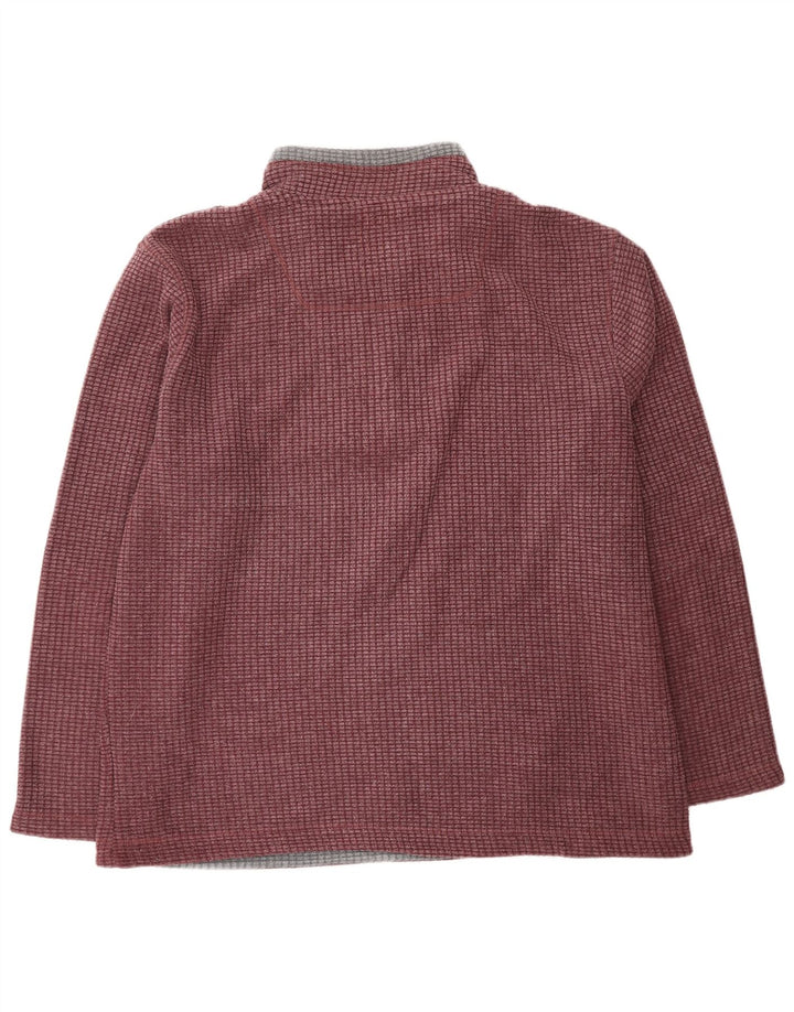 Moletom estranho masculino com zíper e pescoço 2XL poliéster cor de vinho