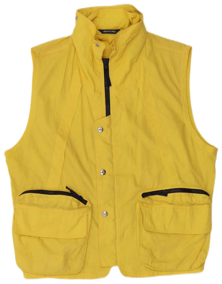 FACIBA Masculino Utility Gilet IT 46 Pequeno Poliéster Amarelo