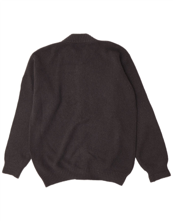 Suéter cardigã masculino Murphy & Nye XL lã cinza