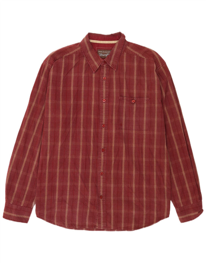 Camisa masculina Wrangler 2XL algodão xadrez marrom