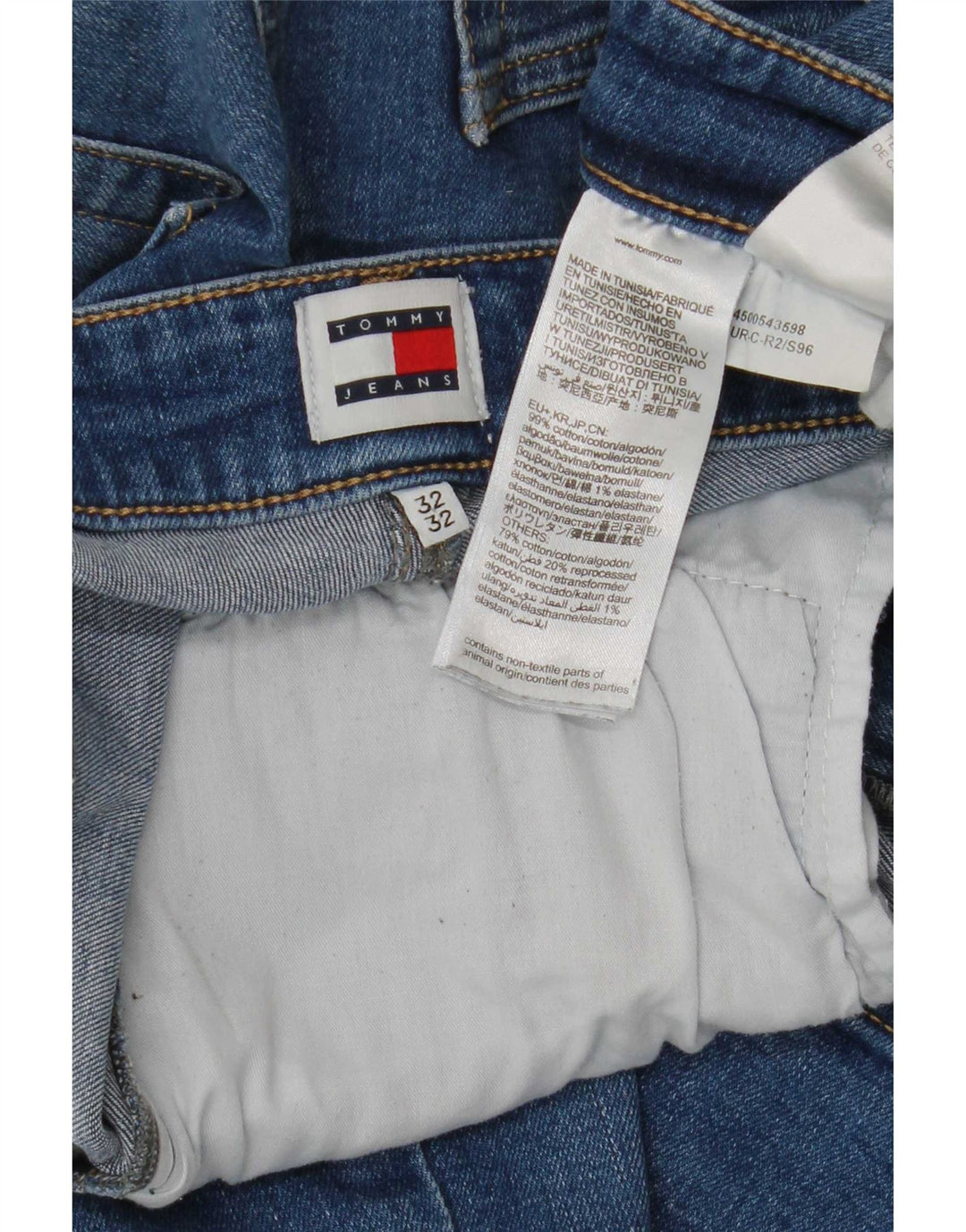 Tommy Hilfiger Masculino Ryan Regular Straight Jeans W32 L32 Azul Algodão