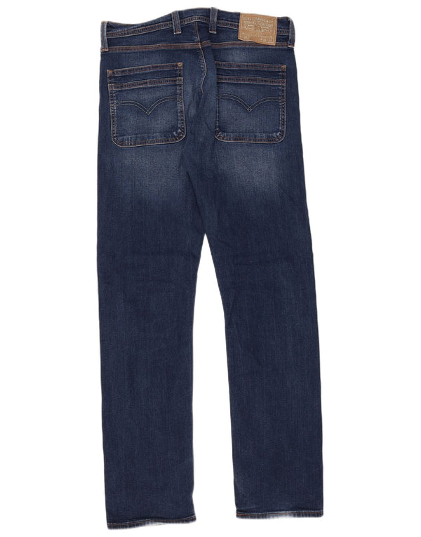 Calça jeans masculina Levi's 513 Slim Straight W32 L34 azul algodão