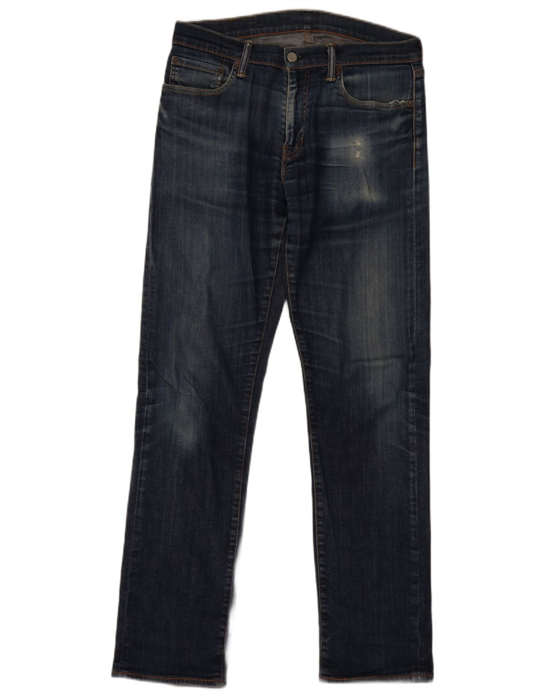 Levi's Masculino 504 Straight Jeans W32 L34 Azul Marinho Algodão