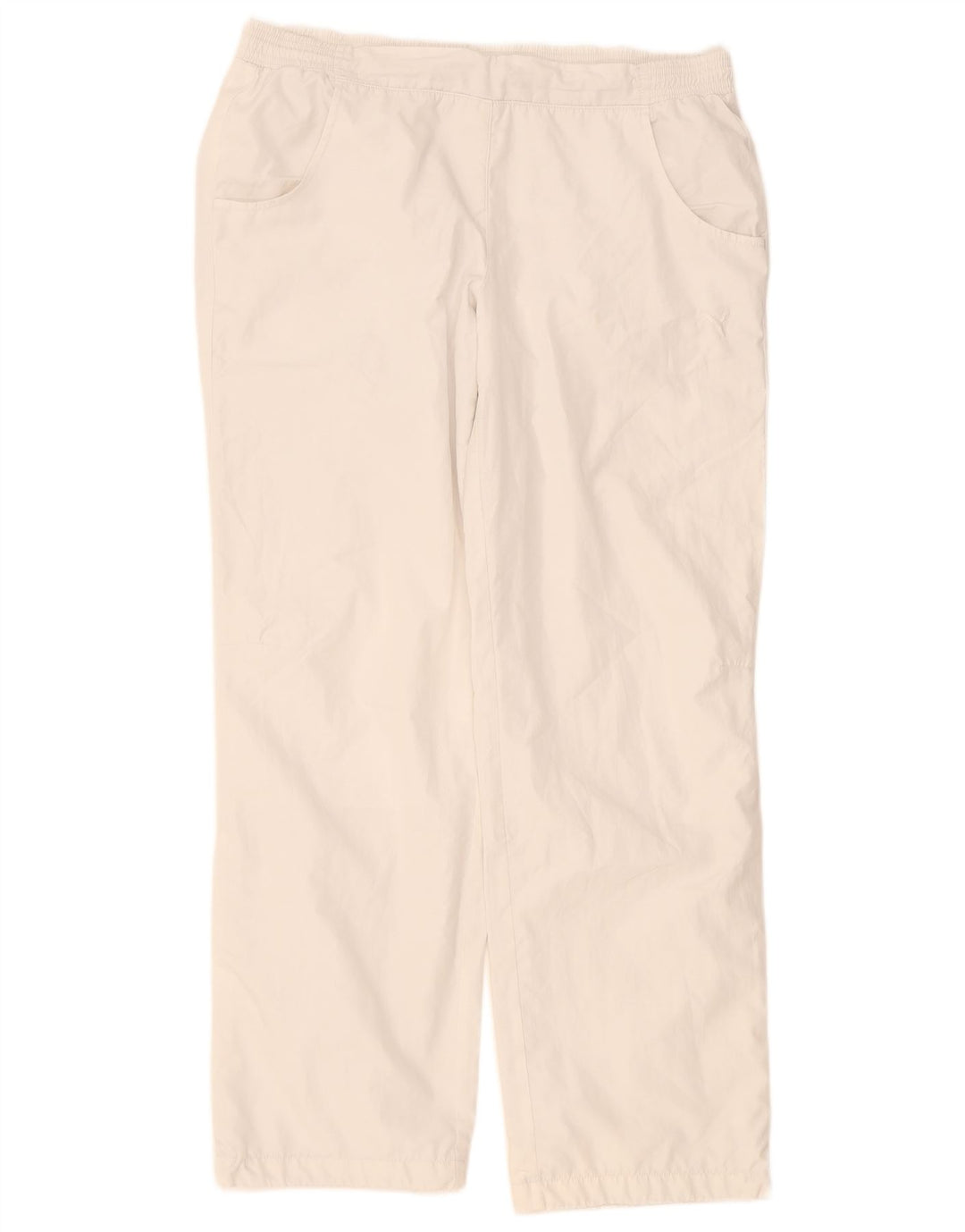 Calça de treino feminina Puma UK 16 grande poliéster branco