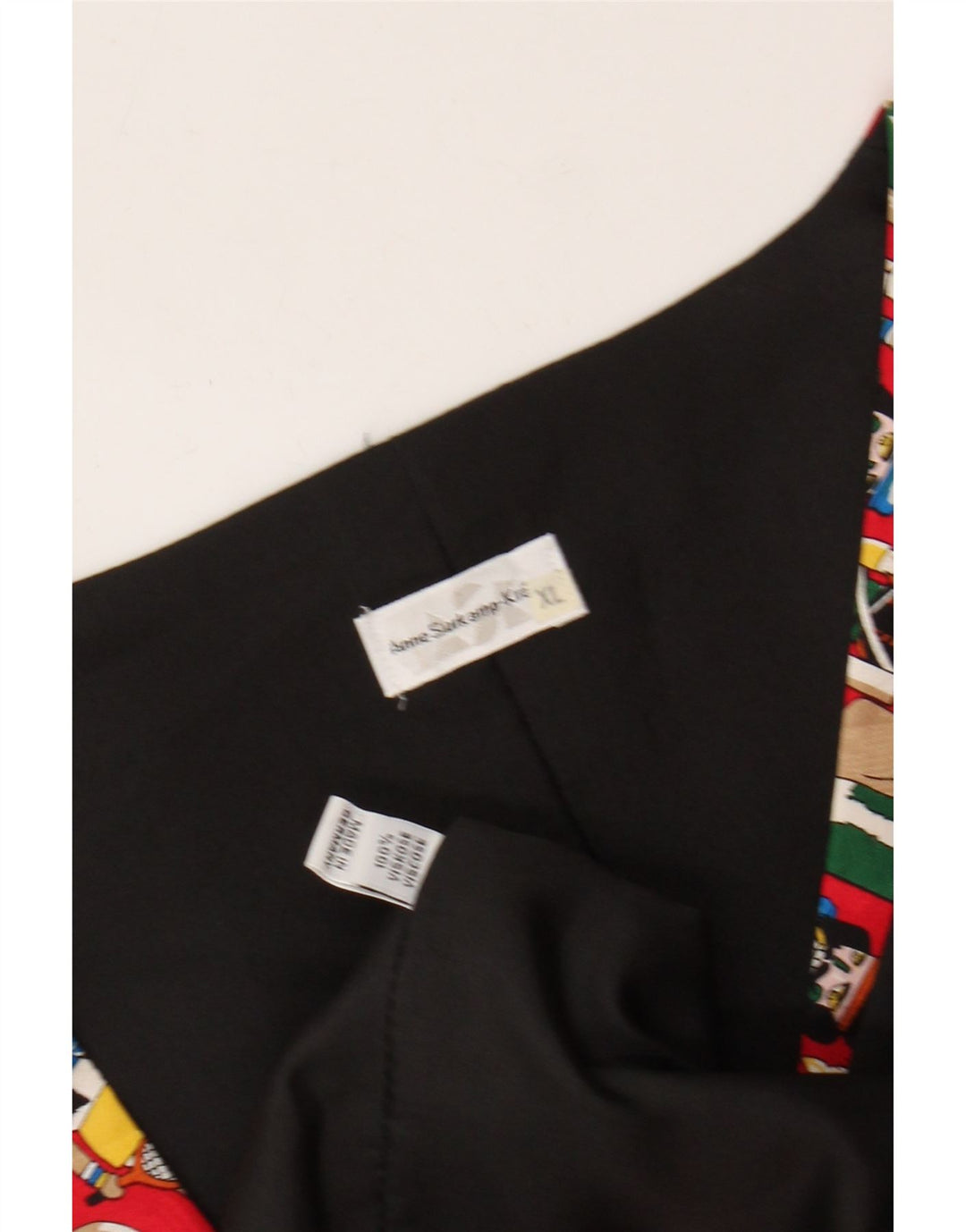 Colete masculino VINTAGE com padrão abstrato XL viscose vermelha