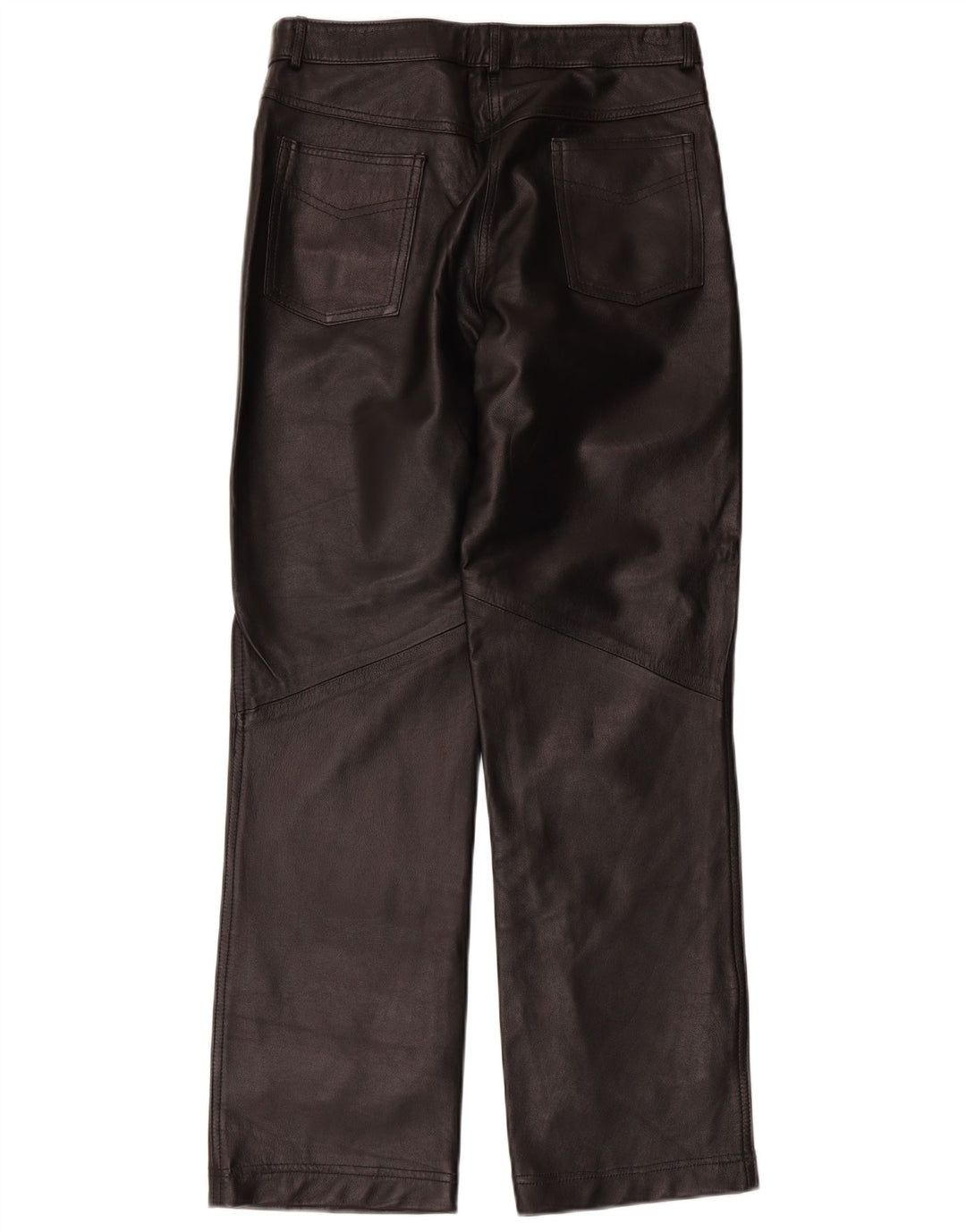 Calça feminina de couro Conbipel IT 46 grande W30 L30 preta