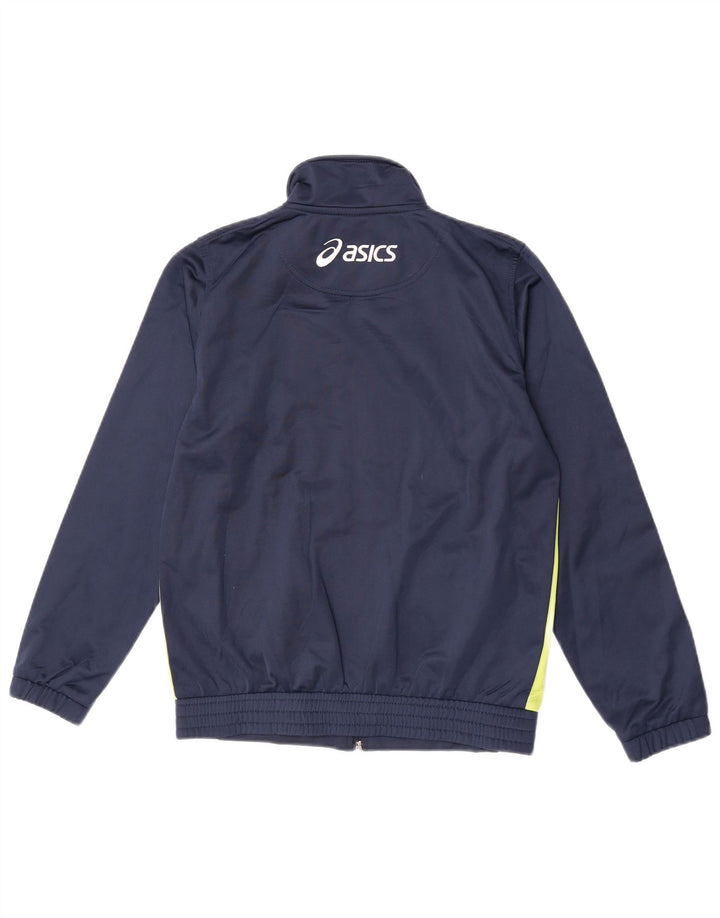 Jaqueta Asics Boys Graphic Tracksuit Top 11-12 Anos Azul Marinho Colorblock