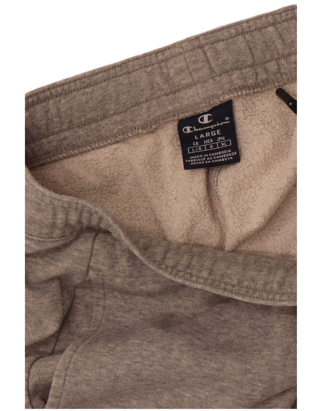 Calça de treino masculina Champion Joggers grande cinza manchado