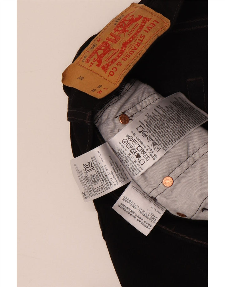 Jeans Levi's 501 Straight Masculino W30 L30 Algodão Preto