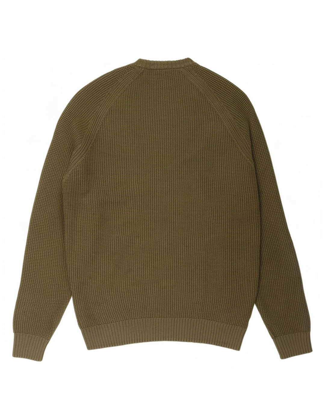 Zara Suéter masculino com gola redonda grande cáqui
