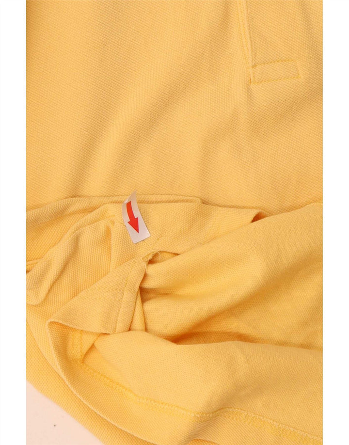 Camisa polo masculina Asics médio algodão amarelo