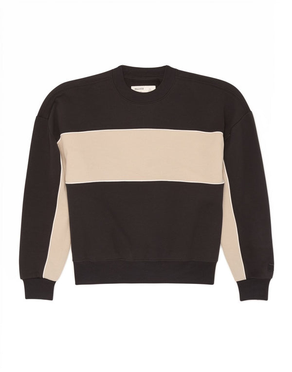 Hollister moletom feminino oversized jumper UK 6 XS preto colorblock