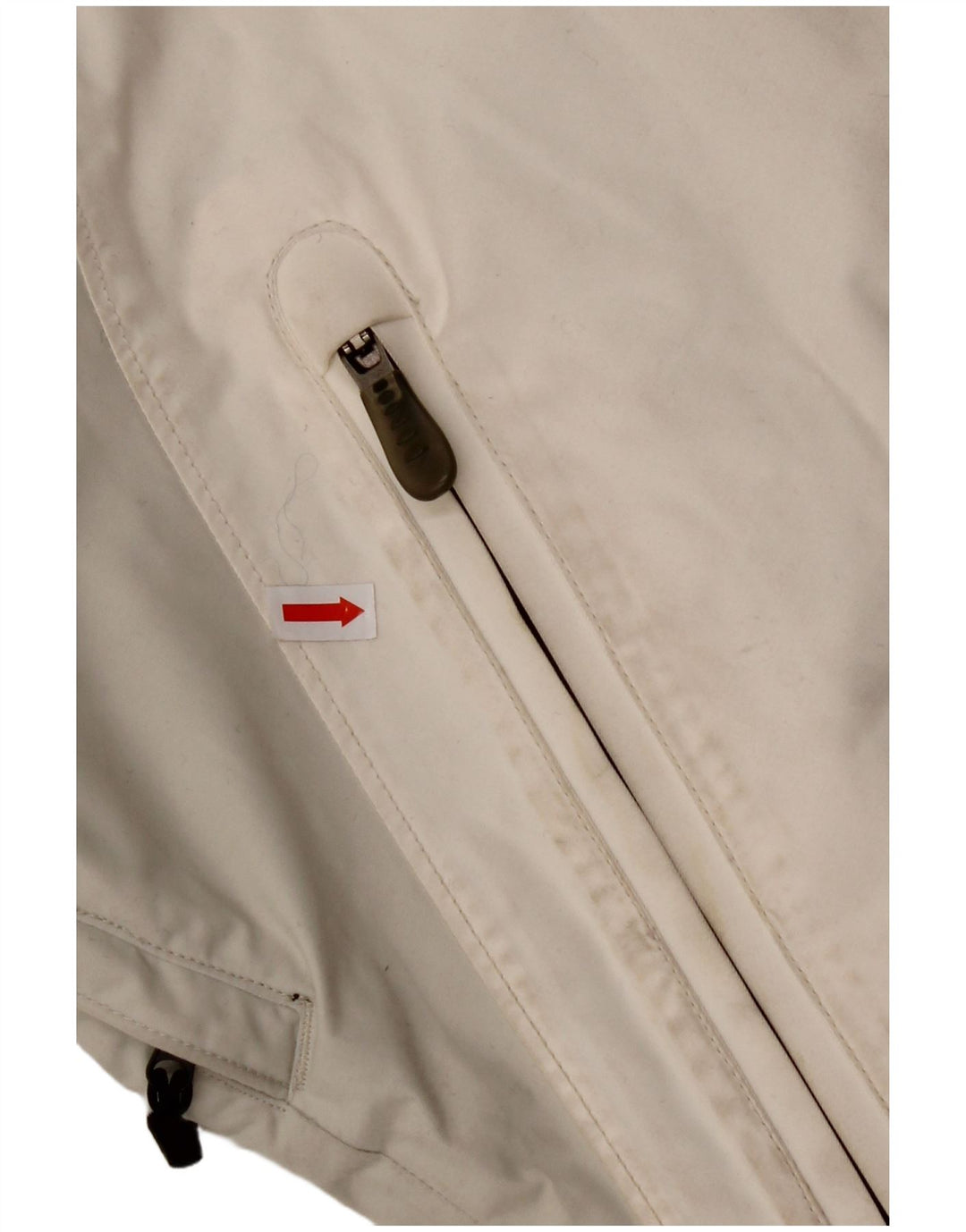 Jaqueta corta-vento feminina COLUMBIA Titanium UK 16 grande bloco colorido branco