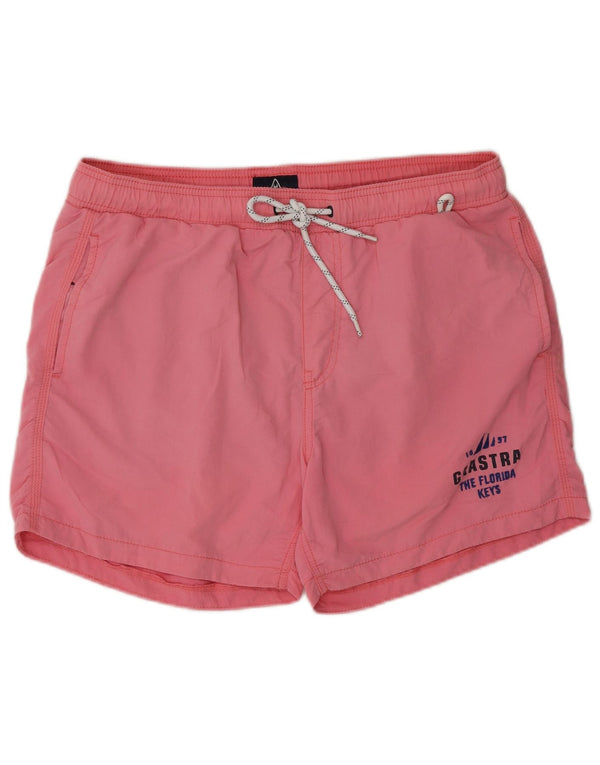 Shorts de natação masculino Gaastra gráfico médio rosa nylon