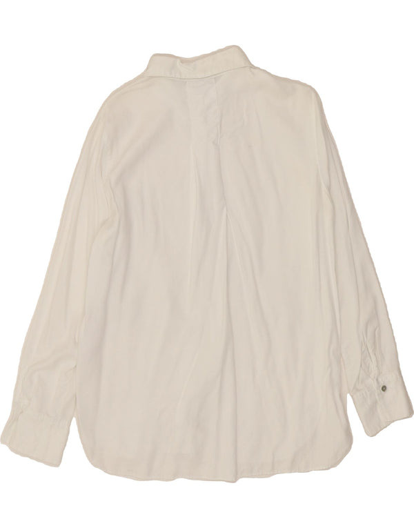 Camisa feminina MASSIMO DUTTI EU 38 pequena branca Lyocell