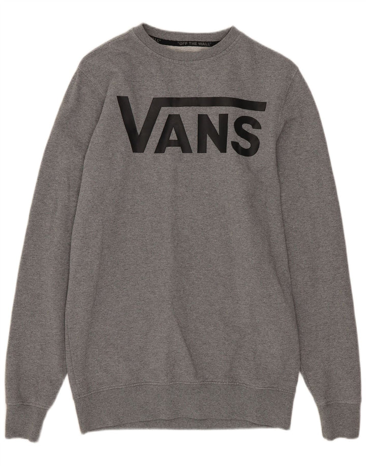 VANS Mens Moletom Jumper XS Cinza Flecked Algodão
