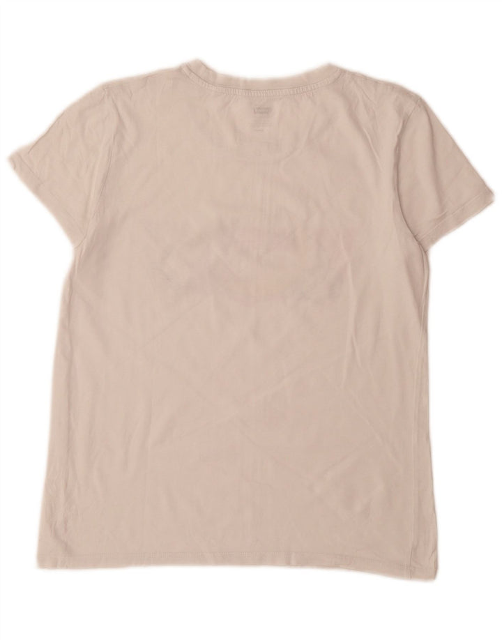 Camiseta feminina gráfica Levi's UK 10 pequena branca