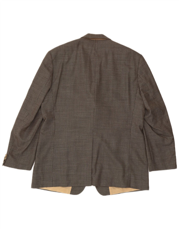 Jaqueta Blazer Masculina Hugo Boss com 3 Botões UK 42 XL Cinza Xadrez