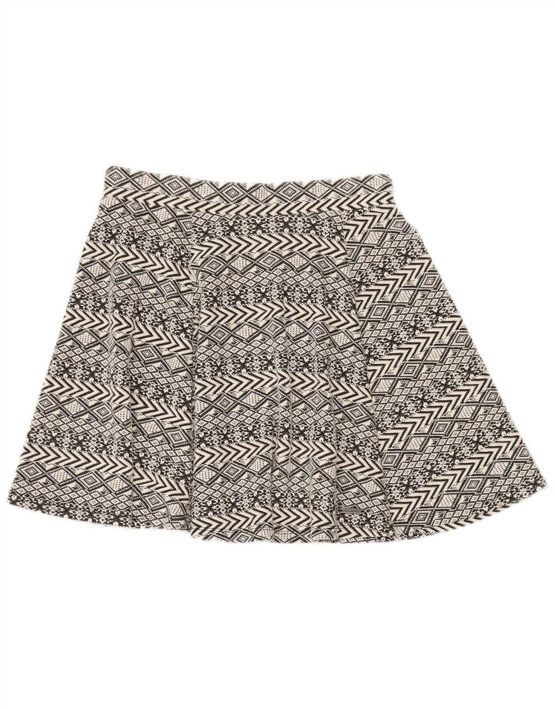 Mini saia feminina Superdry médio W28 poliéster geométrico cinza