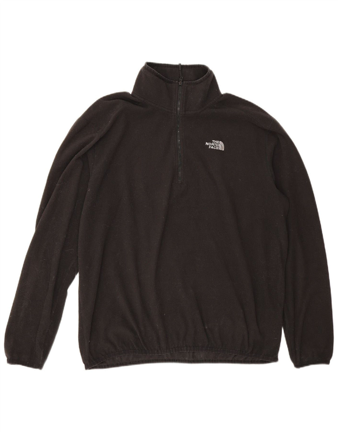 Suéter de lã masculino The North Face com zíper e gola grande poliéster preto