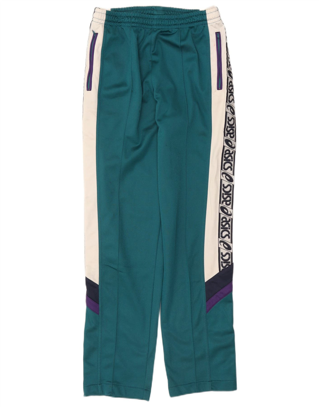 Asics Mens Graphic Full Tracksuit IT 48 Medium Green Colourblock