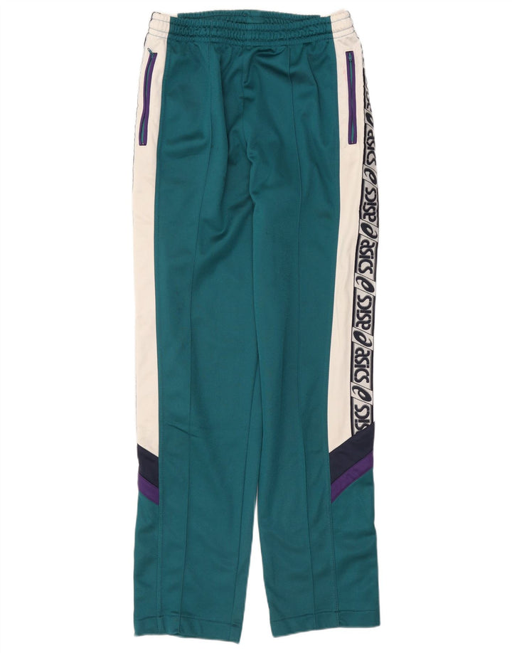 Asics Mens Graphic Full Tracksuit IT 48 Medium Green Colourblock