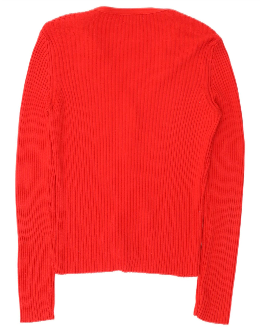 Suéter cardigã feminino Benetton UK 12 algodão vermelho médio