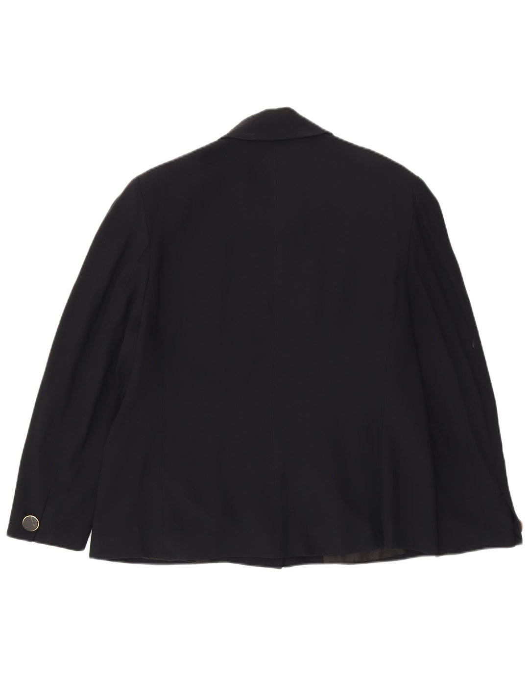 Jaqueta blazer feminina Roccobarocco com peito duplo UK 18 XL azul marinho
