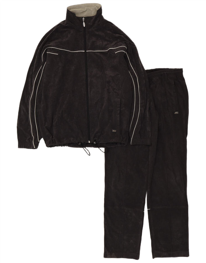 Asics Mens Velour Full Tracksuit Grande Poliéster Preto