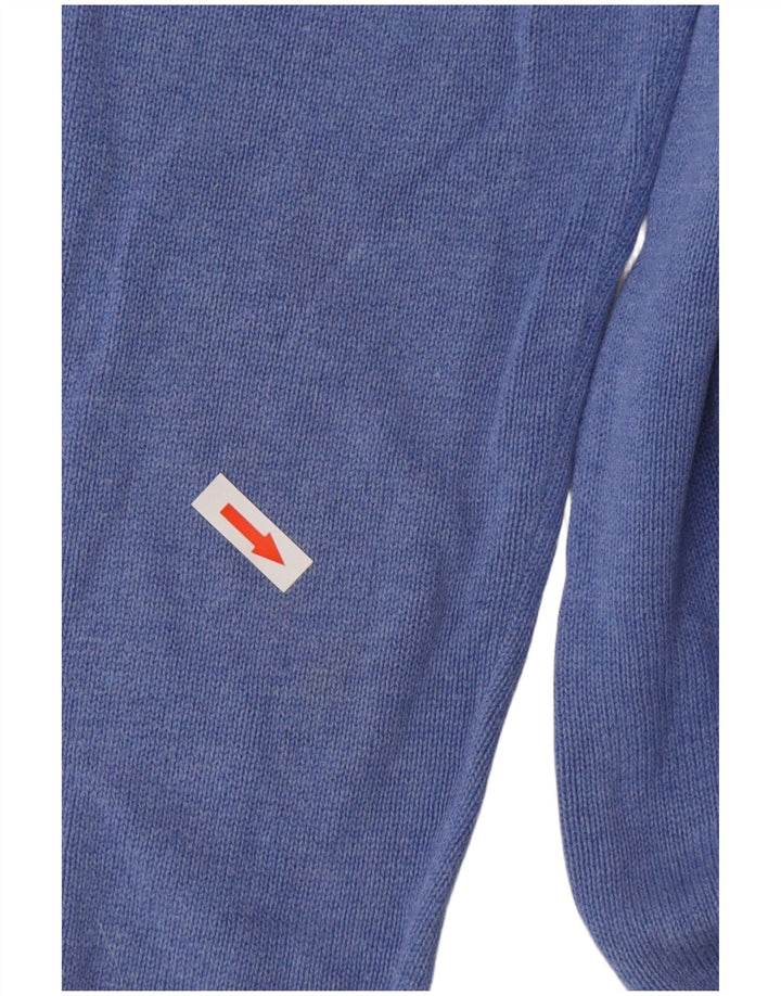 Suéter masculino Marks & Spencer com decote em V XL azul algodão