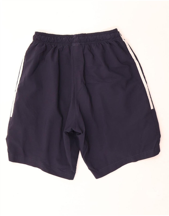 Shorts esportivos masculinos Adidas pequenos poliéster azul marinho
