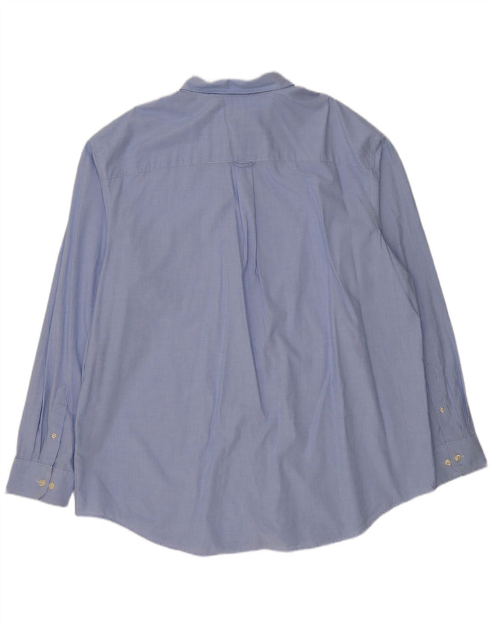 Camisa masculina grande e alta IZOD 2XL algodão azul