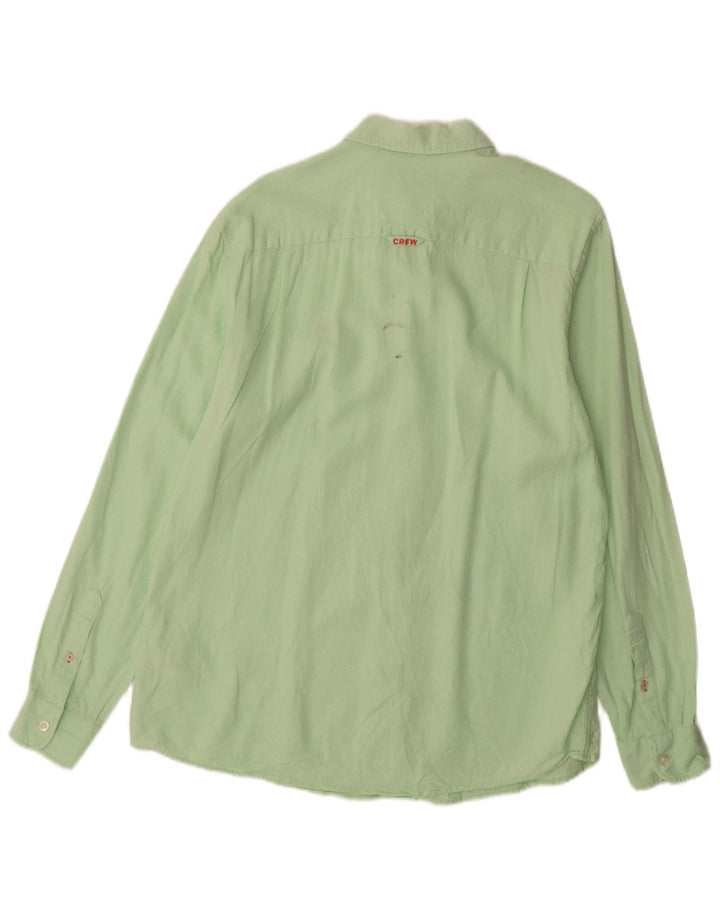 Camisa masculina Crew Clothing linho verde médio