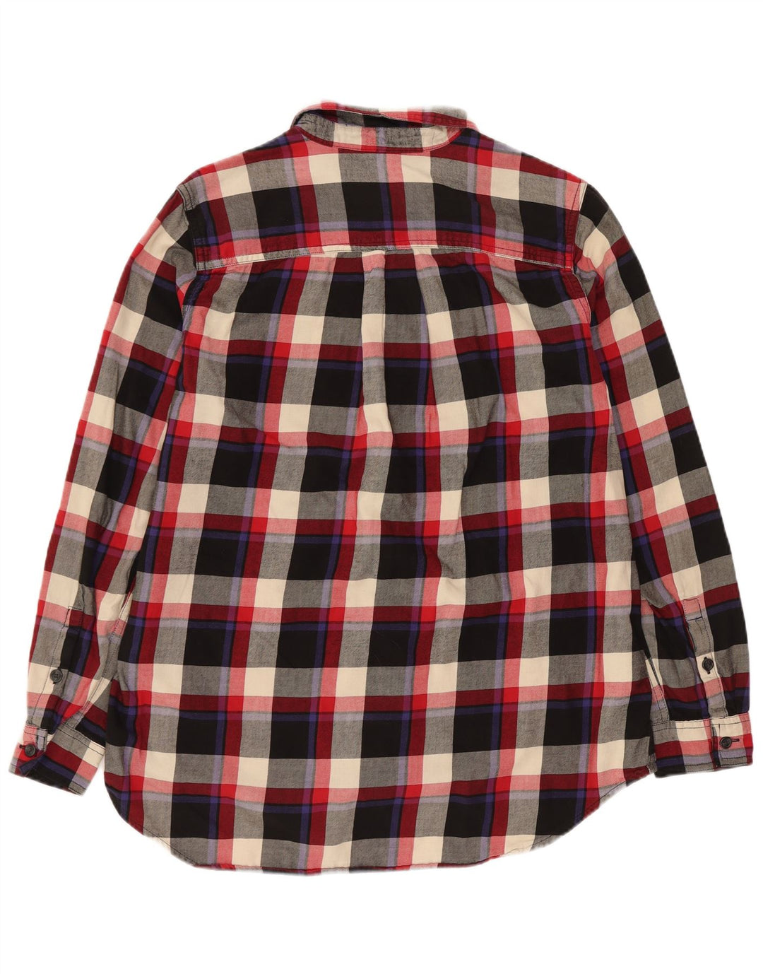 Camisa feminina de flanela EDDIE BAUER Reino Unido 14 algodão xadrez médio multicolorido
