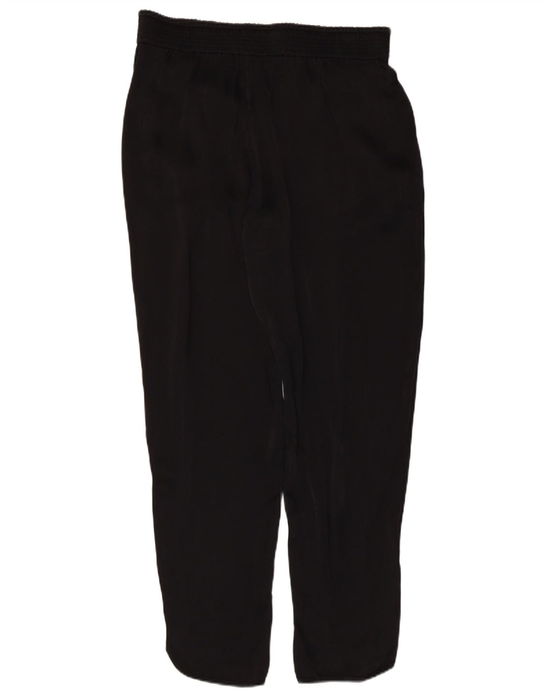 Zara Calça feminina reta casual média W30 L28 preta viscose