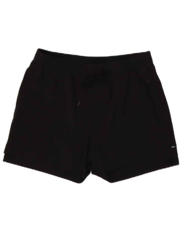 Lululemon Shorts esportivos femininos grandes de nylon preto