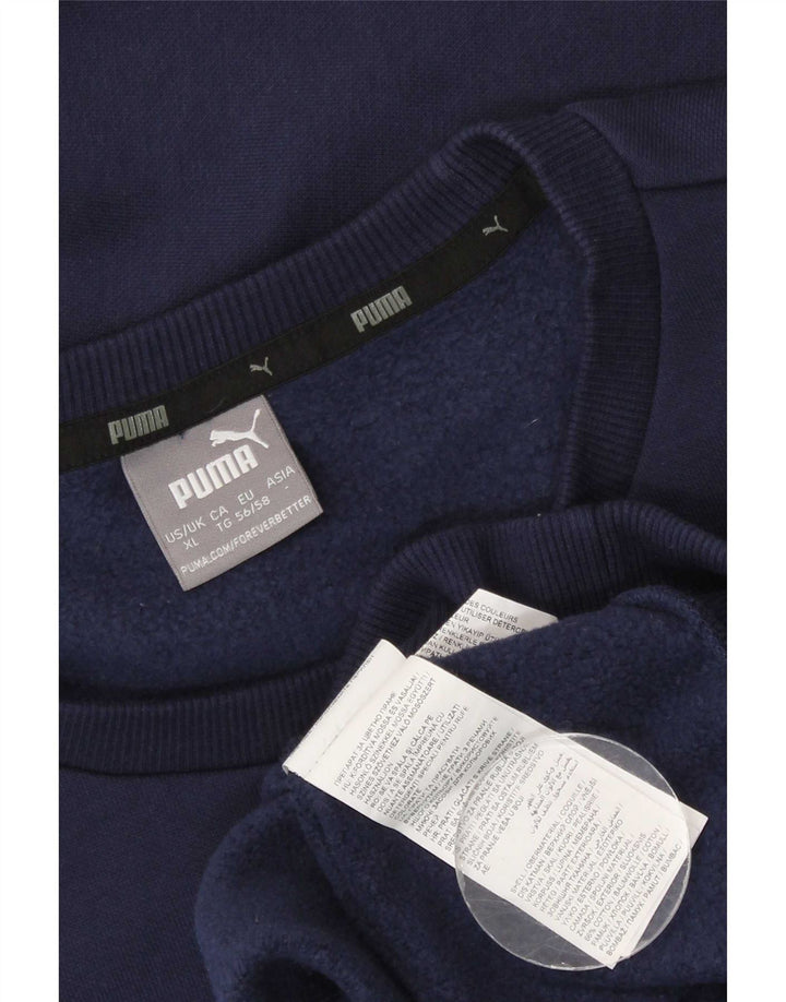 Puma Mens Moletom Jumper XL Azul Marinho Algodão