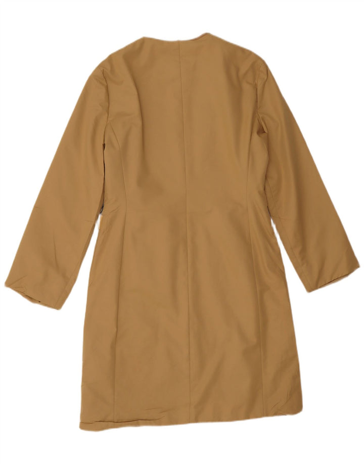 Sobretudo oversized feminino Gianfranco Ferre UK 10 pequeno bege acrílico