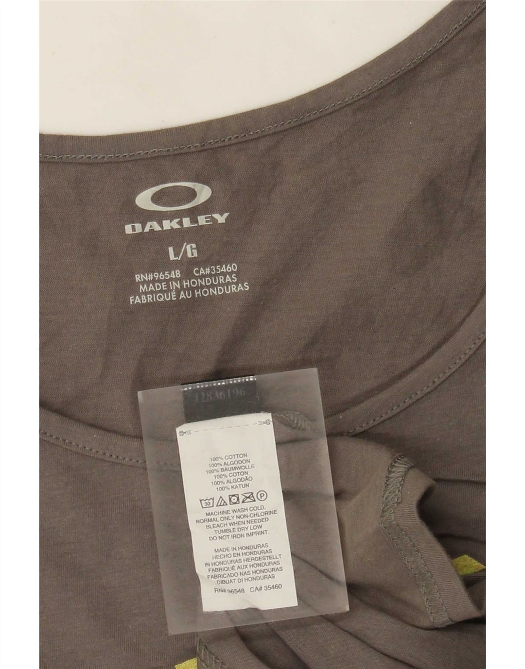 Oakley Mens Graphic Vest Top Grande Algodão Cinza