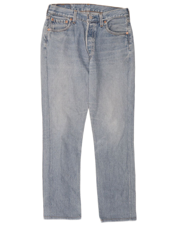 Calça jeans reta masculina Levi's W28 L28 azul algodão