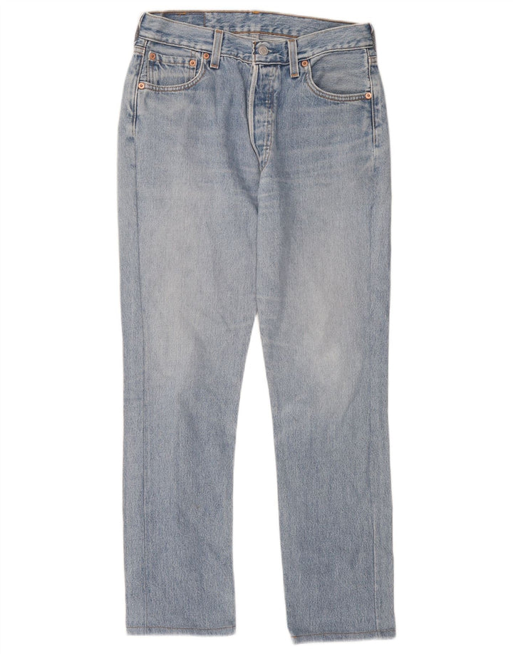 Calça jeans reta masculina Levi's W28 L28 azul algodão