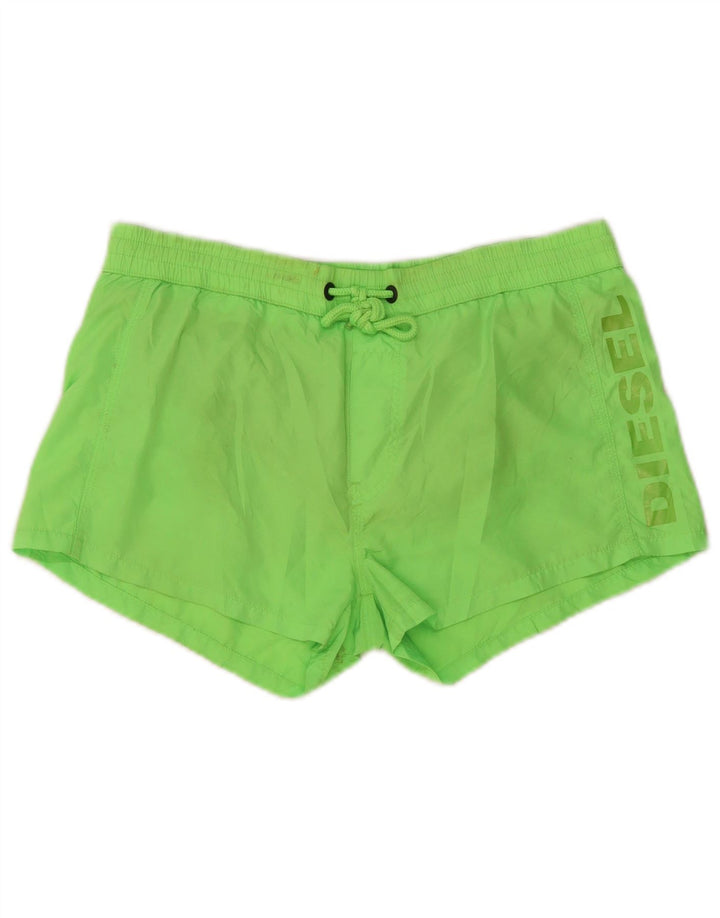 Shorts de natação diesel masculino gráfico pequeno poliéster verde