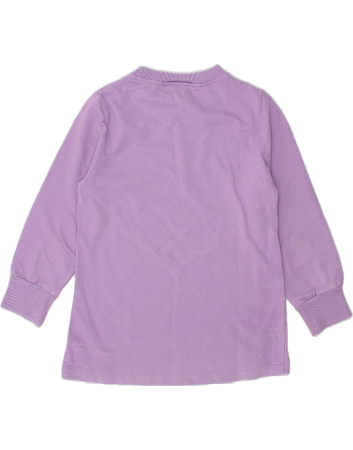 BRUMS Girls Graphic Sweatshirt Jumper 2-3 Years Purple Cotton Vintage Brums and Second-Hand Brums from Messina Hembry 