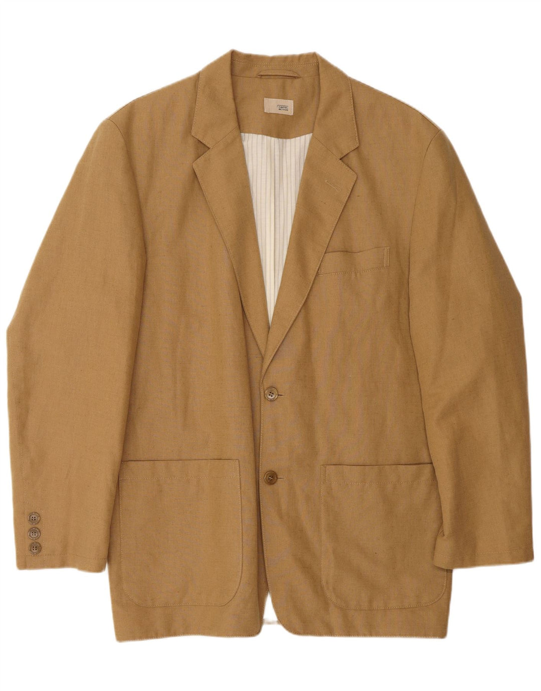 Jaqueta blazer masculina de 2 botões CAMEL ACTIVE IT 50 grande algodão bege clássico
