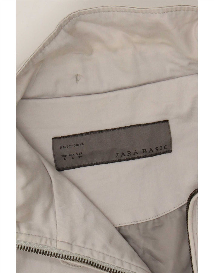 Jaqueta utilitária feminina Zara UK 14 grande bege