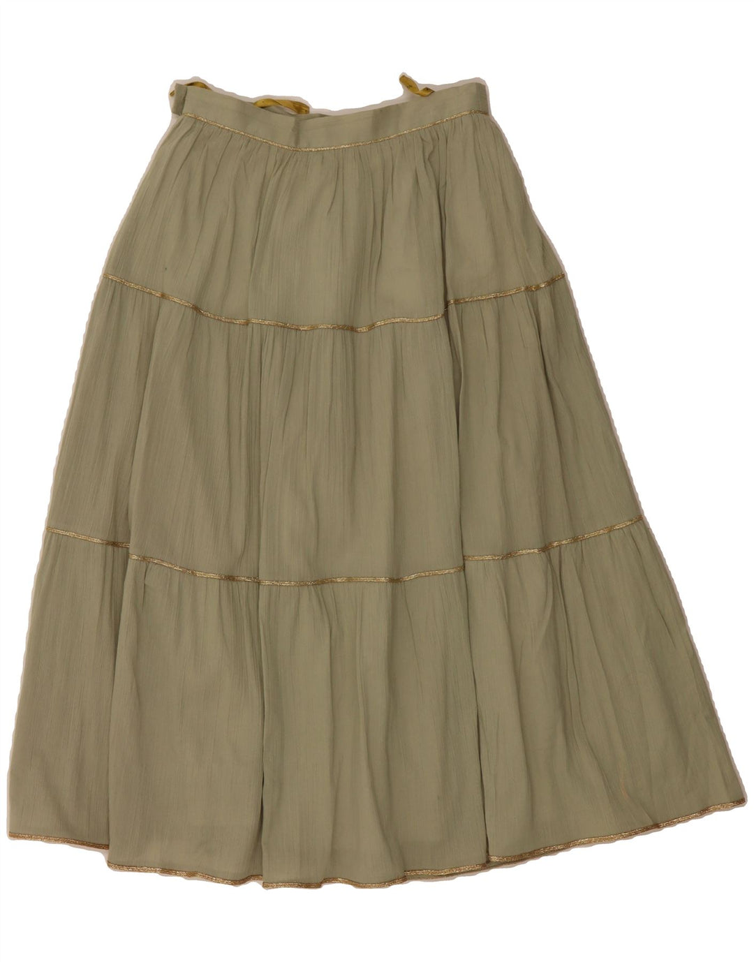 VINTAGE Womens A-Line Skirt W36 Large  Green Cotton Vintage Vintage and Second-Hand Vintage from Messina Hembry 