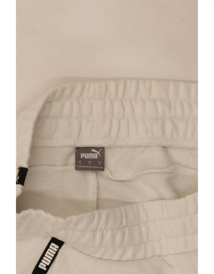 Shorts esportivos femininos Puma UK 10 pequenos brancos